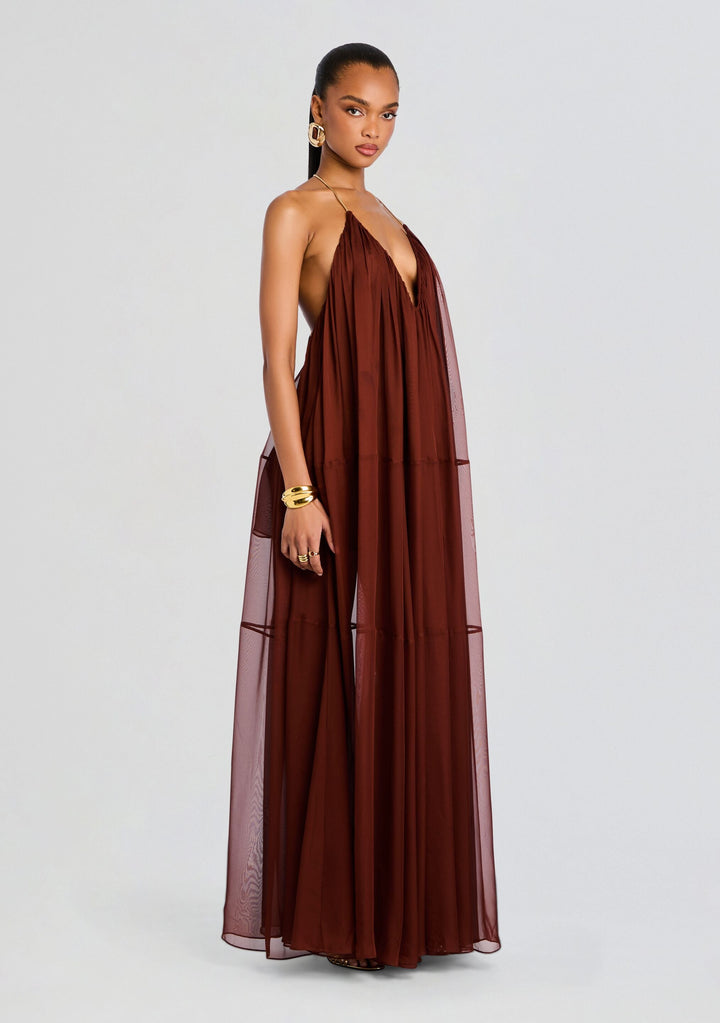ARLET | Zeitloses Maxikleid mit Fließendem Stoff