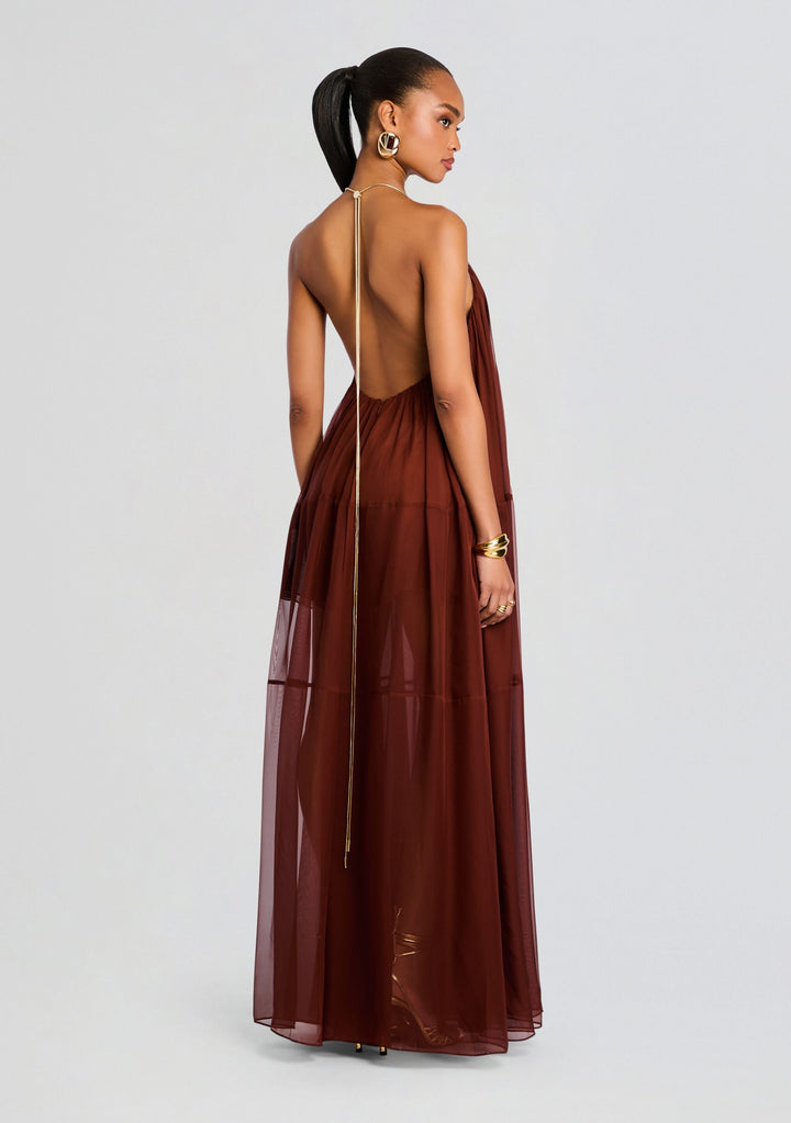 ARLET | Zeitloses Maxikleid mit Fließendem Stoff