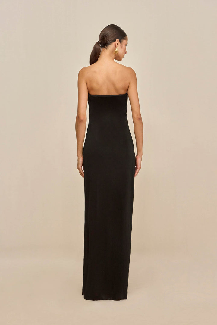 NELEA | Maxikleid mit Kontrastbesatz