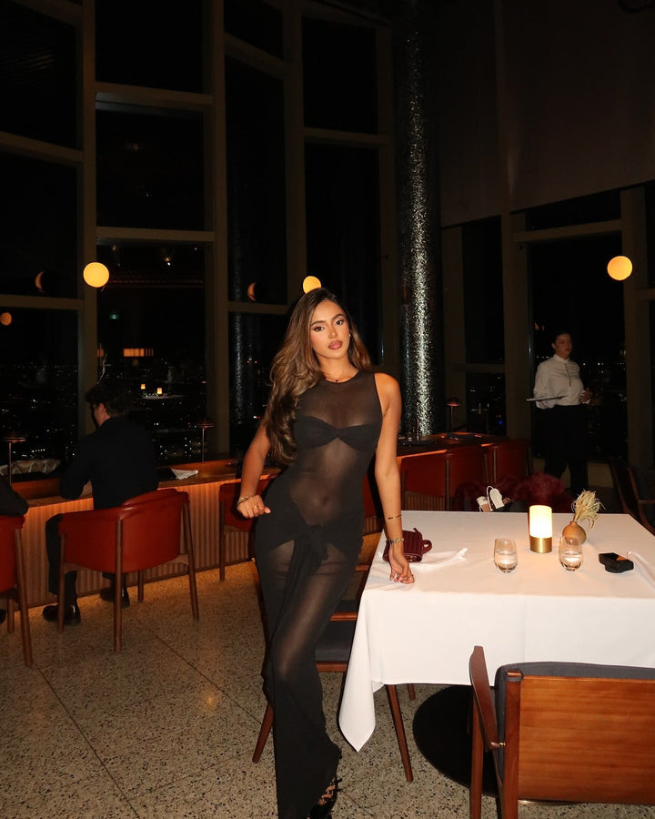 HONEY | Chic Maxikleid aus Transparentem Mesh
